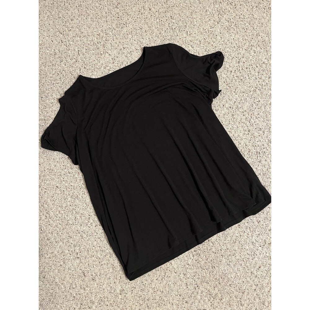 2X Black Women’s Blouse Night Shirt